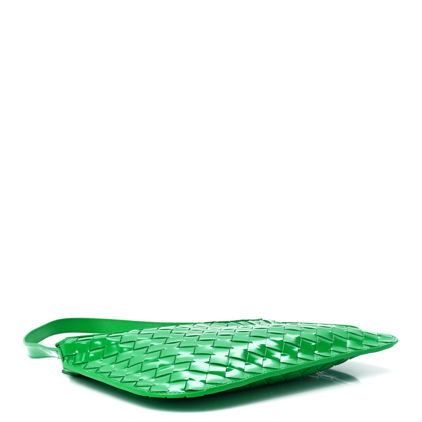 Patent Intrecciato Shoulder Bag Parakeet