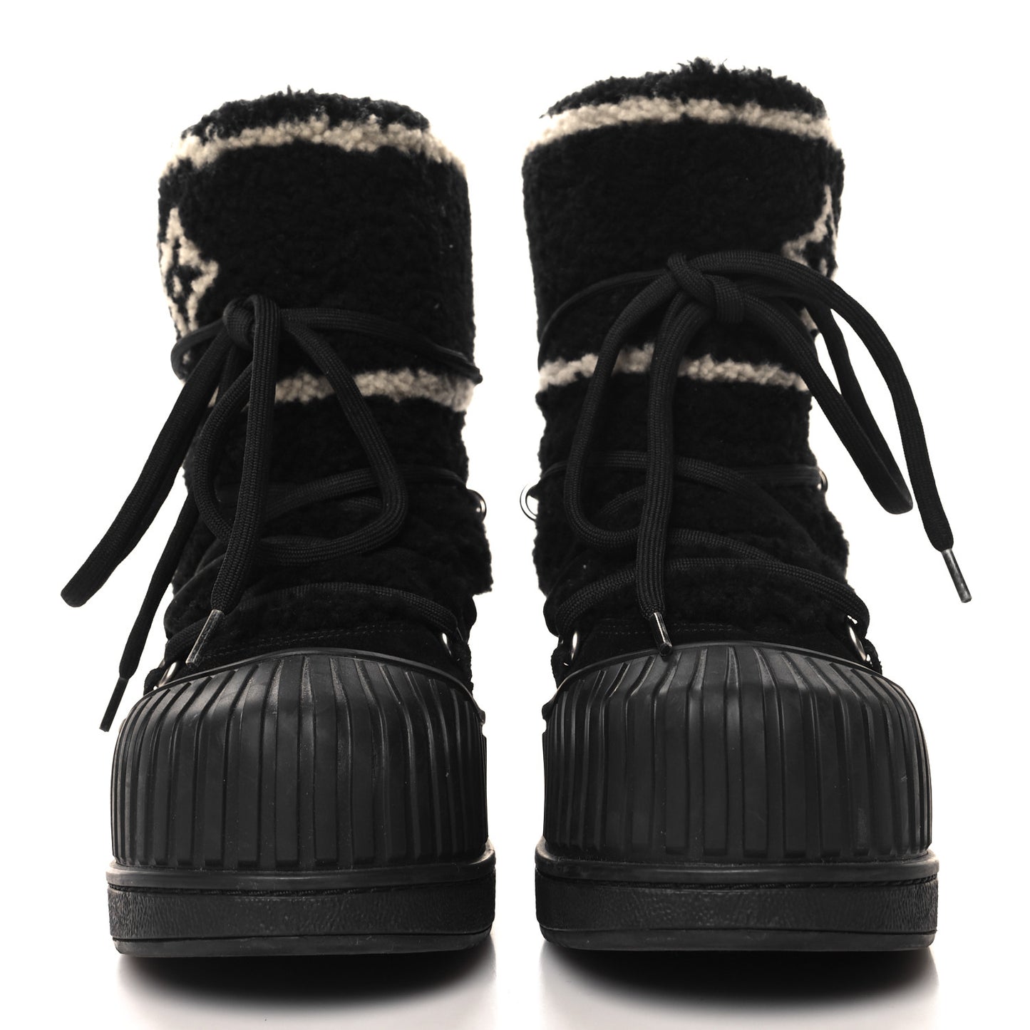 Suede Shearling Polar Flat Half Boots 40 Black