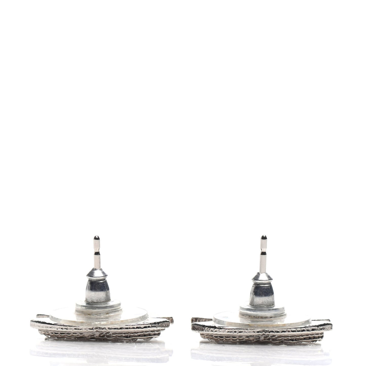 Crystal Mini CC Earrings Silver