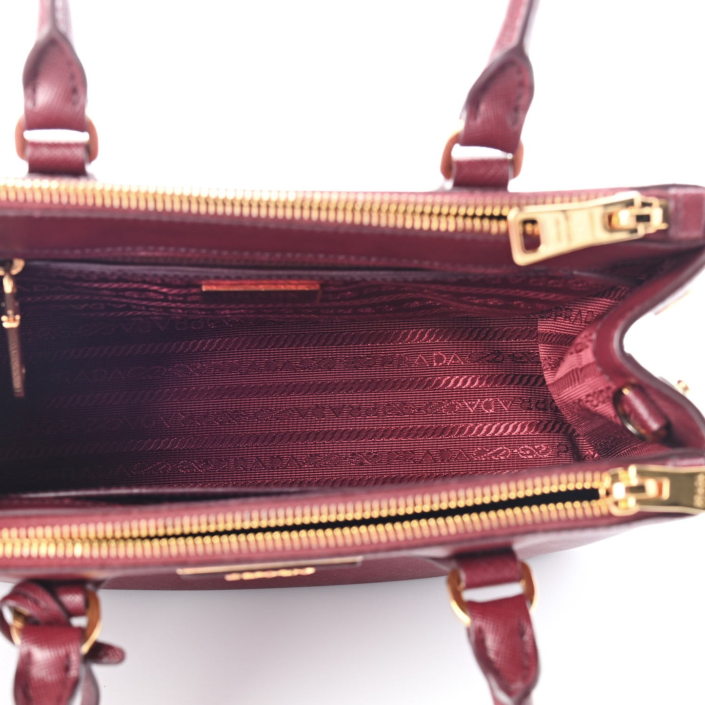 Saffiano Small Galleria Double Zip Tote Cerise