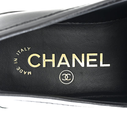 Chanel Lambskin Quilted CC Turnlock Loafers 36 Black 7 of 9