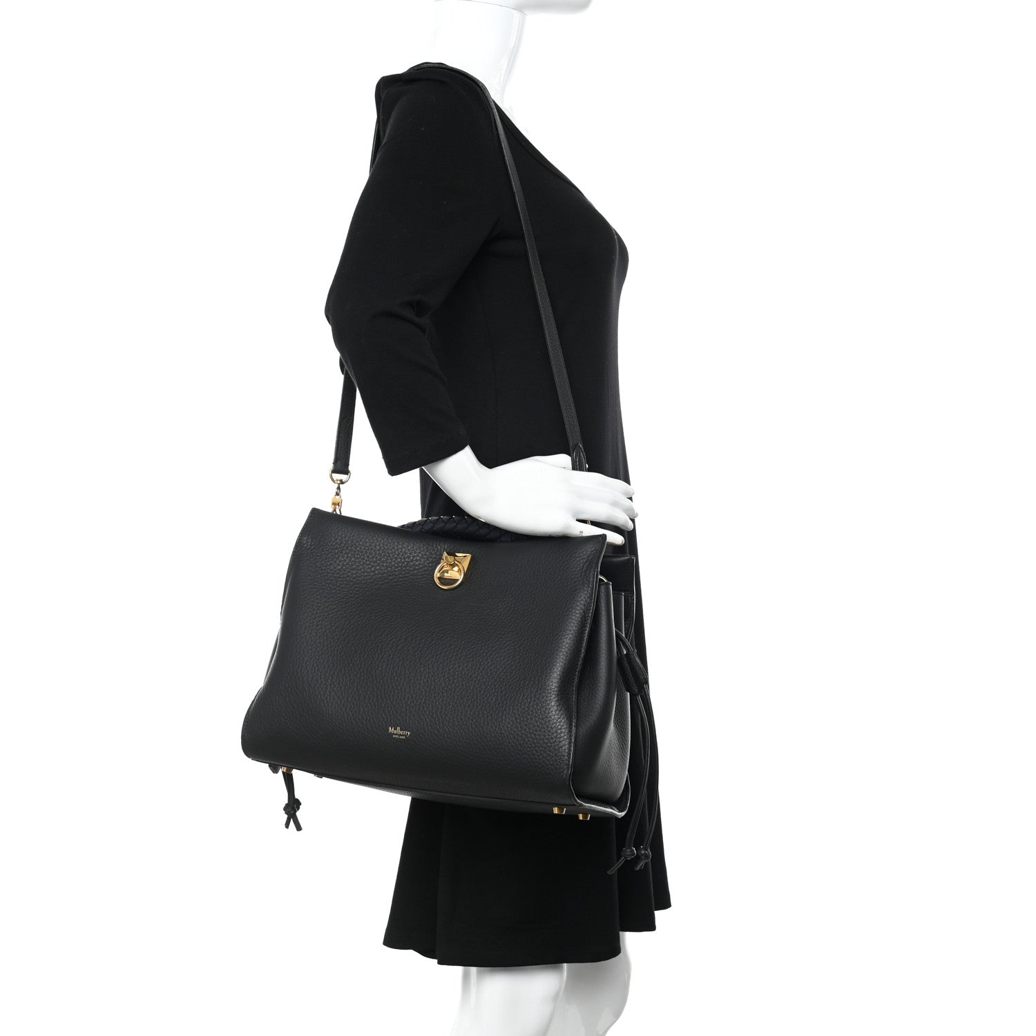 Mulberry Heavy Grain Iris Tote Black 2 of 21