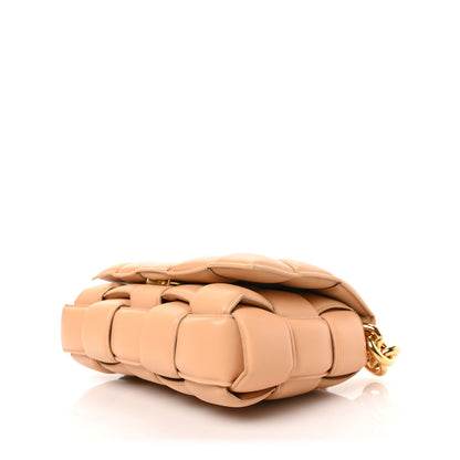 Bottega Veneta Lambskin Maxi Intreccio Padded Chain Cassette Crossbody Bag Almond 8 of 8