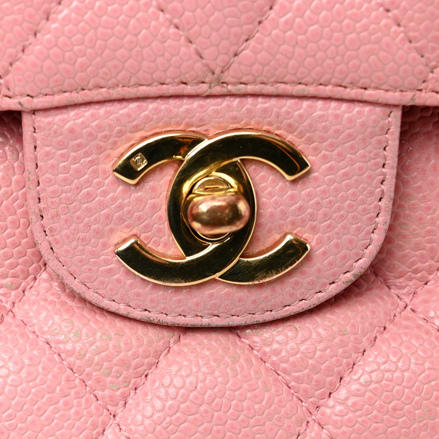 Chanel Caviar Quilted Medium Double Flap Light Pink 14 of 16