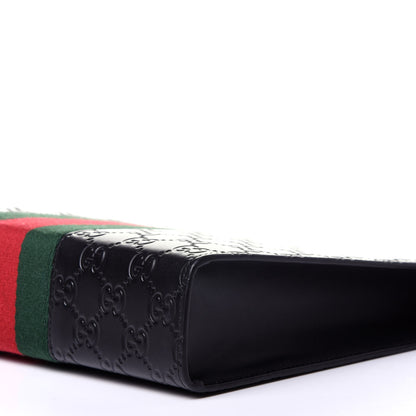 Gucci Guccissima Signature Web New Web Cosmetic Case Black 9 of 11