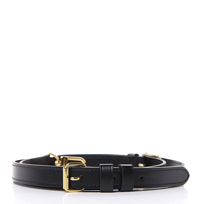 Louis Vuitton Calfskin 16mm Adjustable Shoulder Strap Black 2 of 3