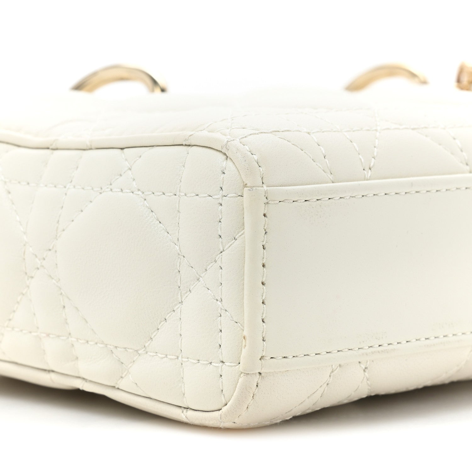 Christian Dior Lambskin Cannage Medium Lady D-Joy White 8 of 20