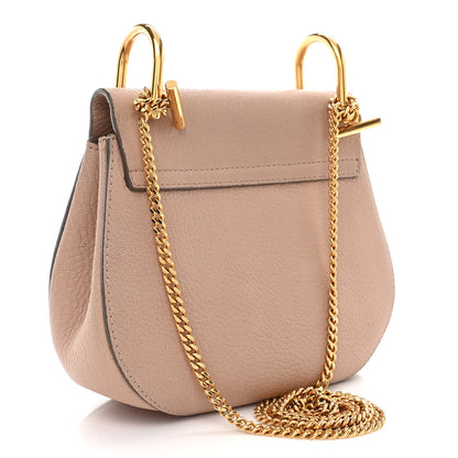 Chloe Grained Lambskin Mini Drew Shoulder Bag Cement Pink 3 of 12