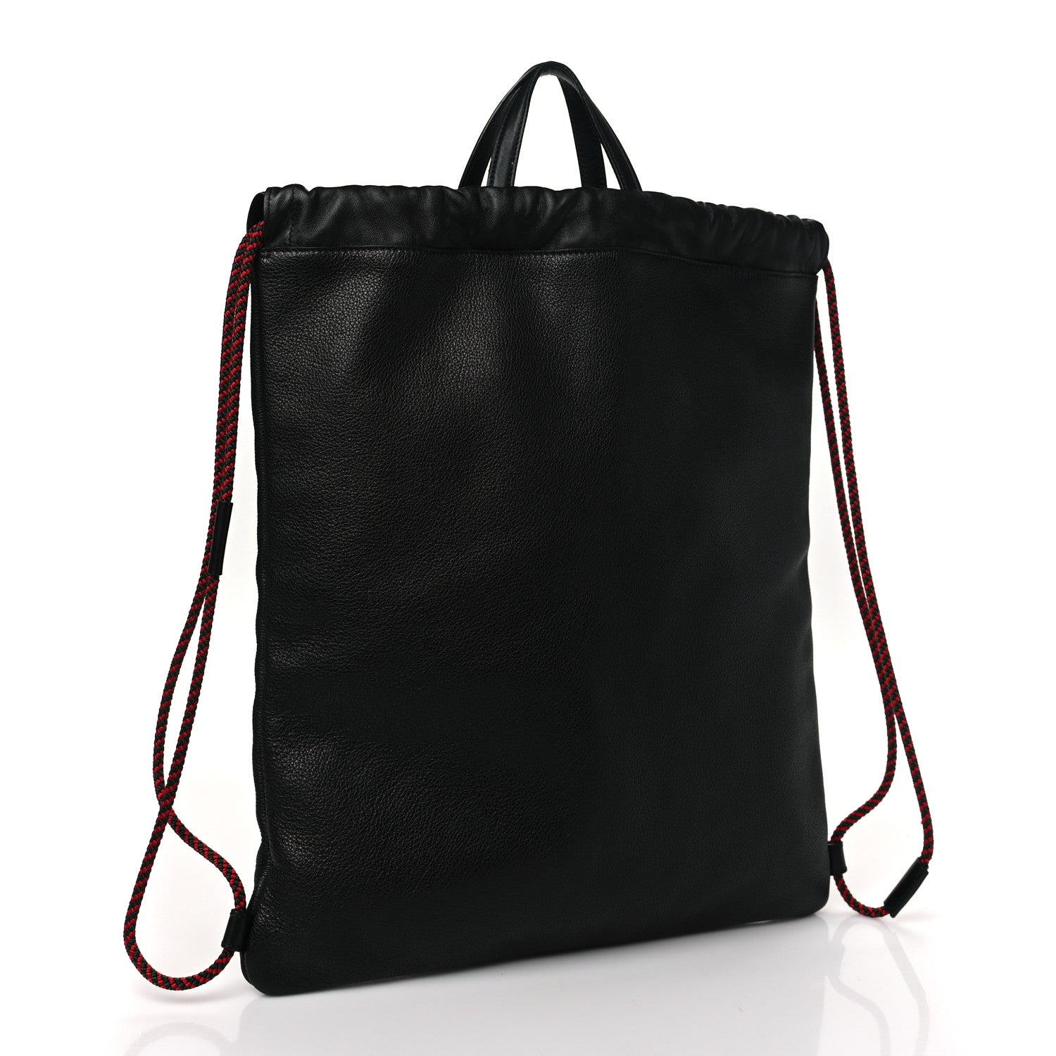 Gucci Calfskin Logo Drawstring Backpack Black 4 of 10