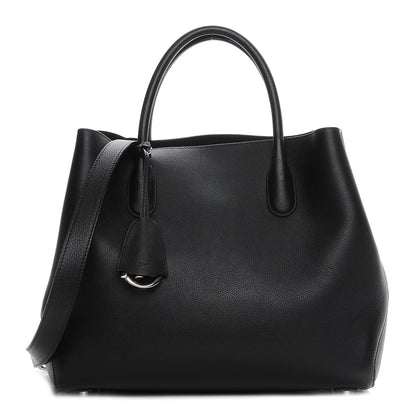 Christian Dior Supple Grained Calfskin Large Open Bar Tote Black 1 of 8