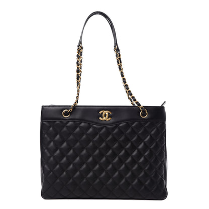 Chanel Calfskin Quilted Medium Tote Black 1 of 10