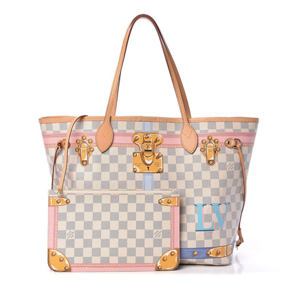 Louis Vuitton Damier Azur Summer Trunks Neo Neverfull MM 1 of 15