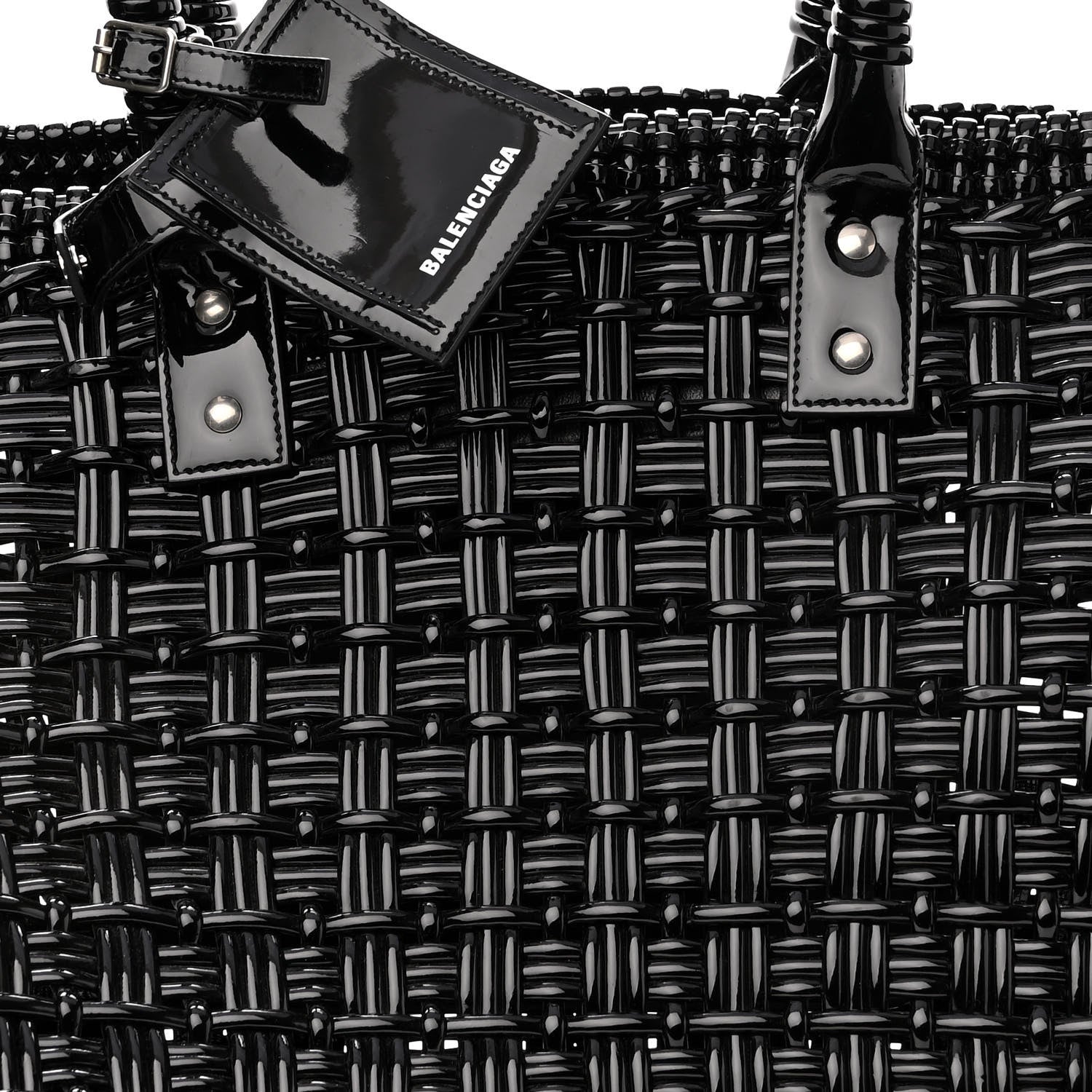 Balenciaga Faux Calfskin XL Bistro Basket Black 7 of 9