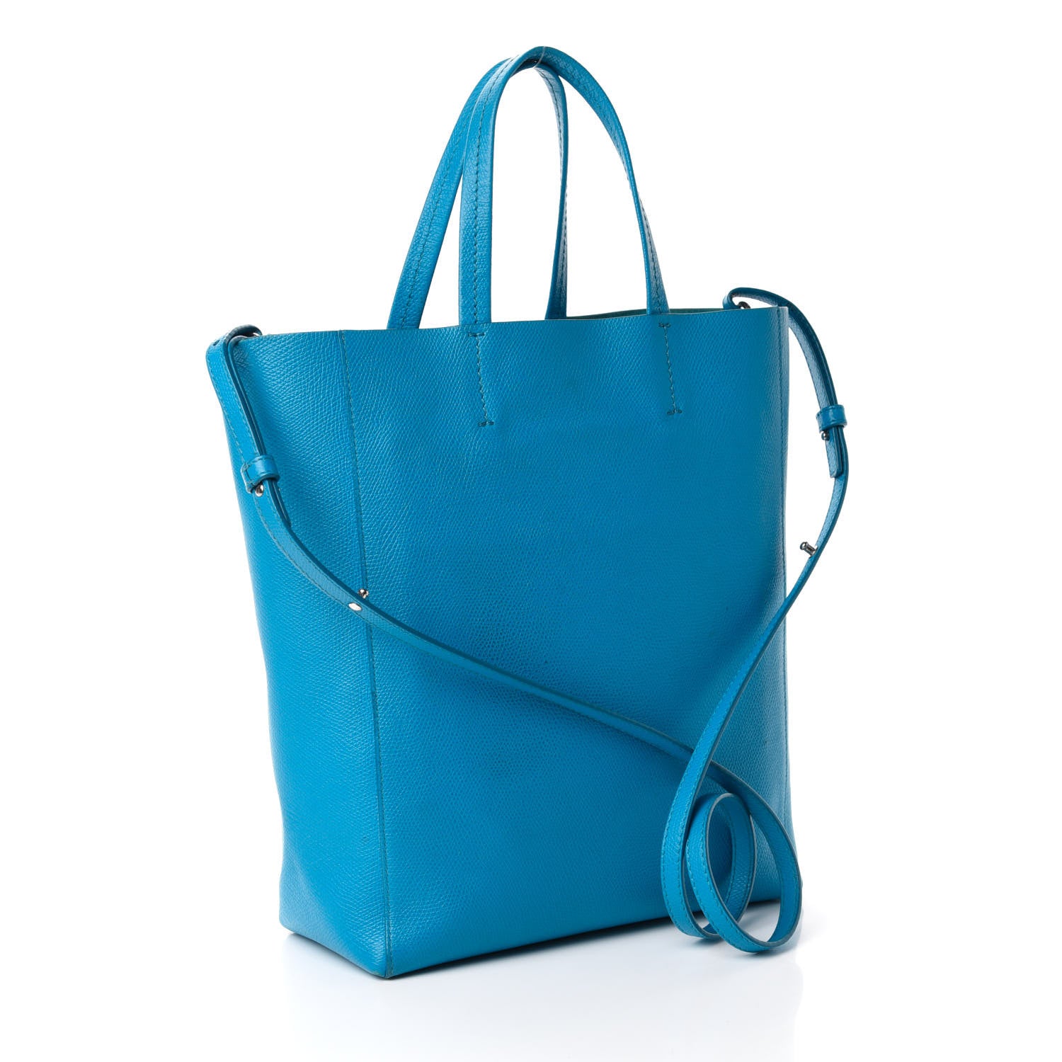 Celine Grained Calfskin Small Vertical Cabas Turquoise 3 of 11
