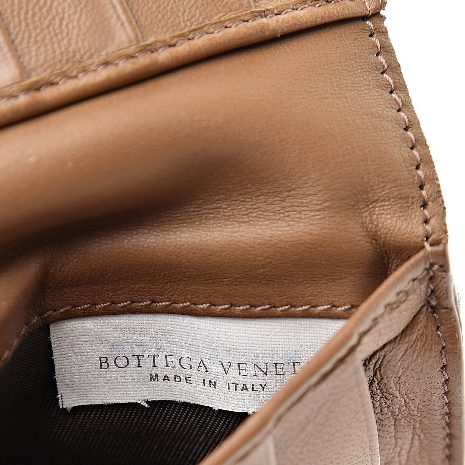 Bottega Veneta Nappa Intrecciato French Compact Wallet Maple 7 of 14