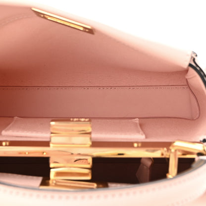 Fendi Vitello Seta Canvas FF Embroidered Mini Peekaboo Iconic Satchel Rosa Confetto 5 of 10