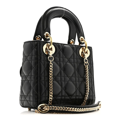 Christian Dior Lambskin Cannage Mini Lady Dior Black 3 of 11