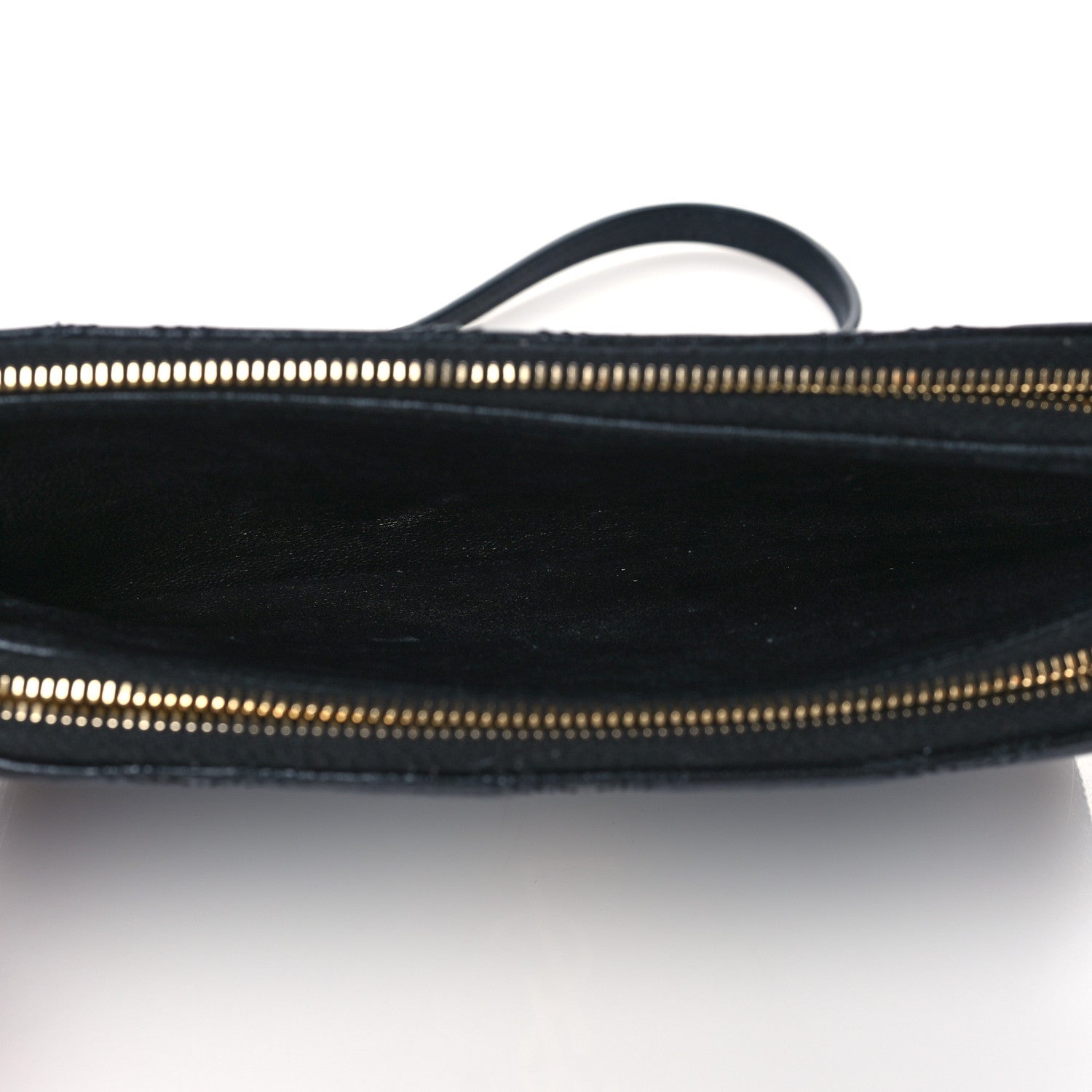 Saint Laurent Grained Lambskin Quilted Mini Becky Double Zip Bag Black 5 of 13