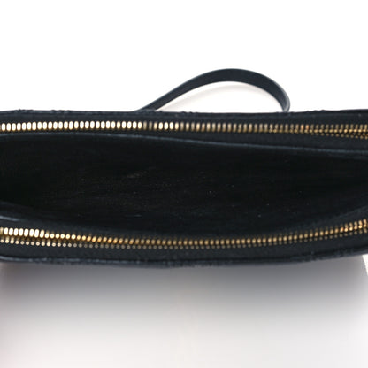 Saint Laurent Grained Lambskin Quilted Mini Becky Double Zip Bag Black 5 of 13