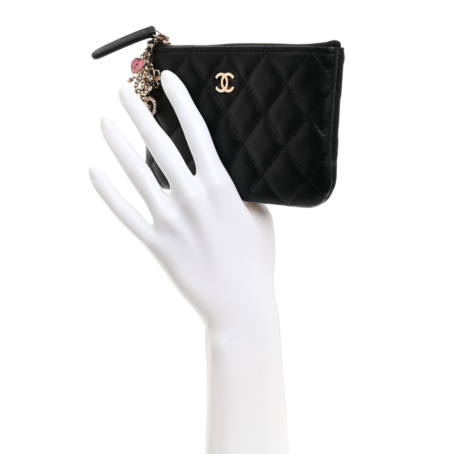 Chanel Lambskin Quilted Casino Coin Purse Black 2 of 11