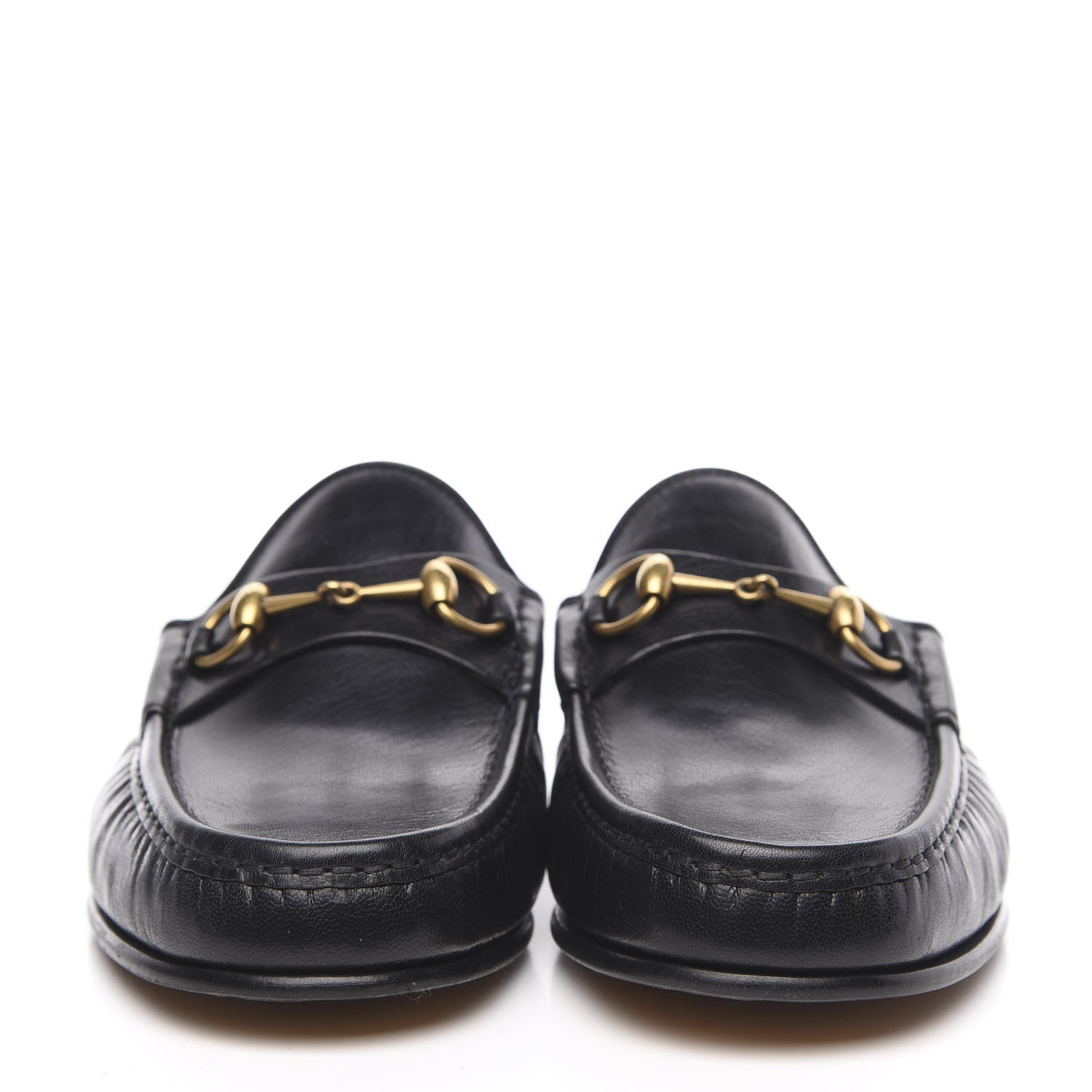Gucci Goatskin Mens Horsebit Slippers 10 Black 2 of 9