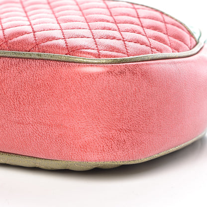 Gucci Laminated Nappa Trapuntata Mini Zumi Dome Shoulder Bag Rosso Jasmine Green Rame 9 of 9