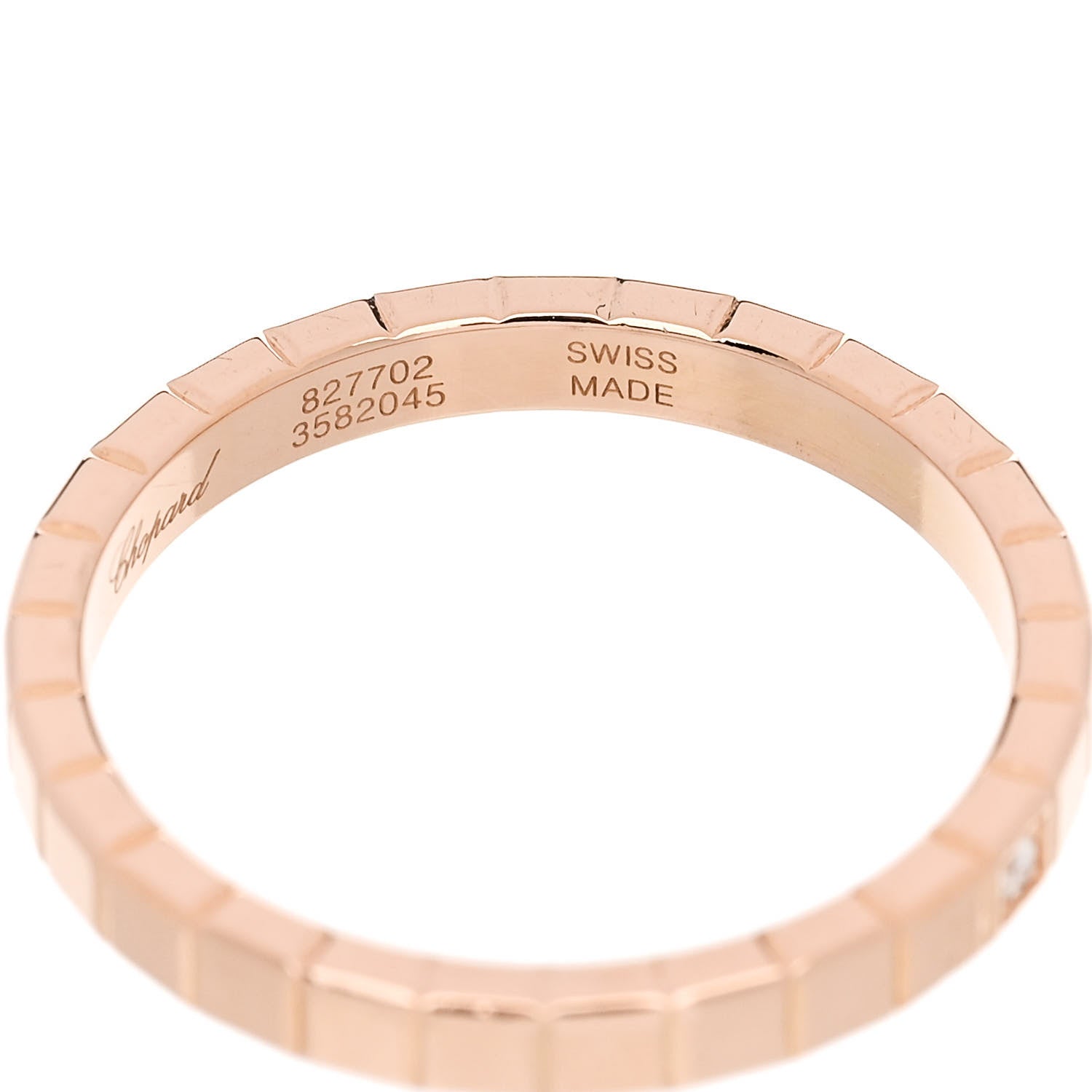 Chopard 18K Rose Gold Diamond Ice Cube Band Ring 53 6.25 5 of 6