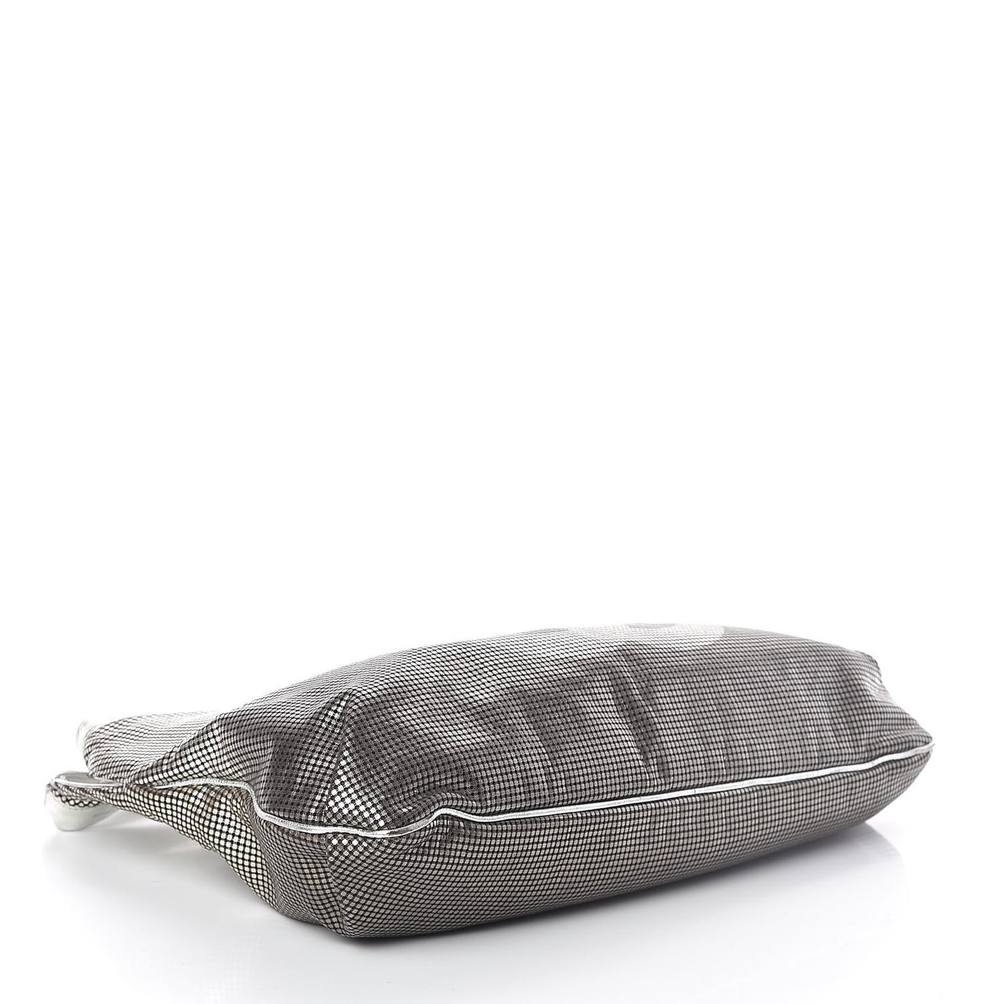 Metallic Perforated Lambskin Hollywood Hobo Silver