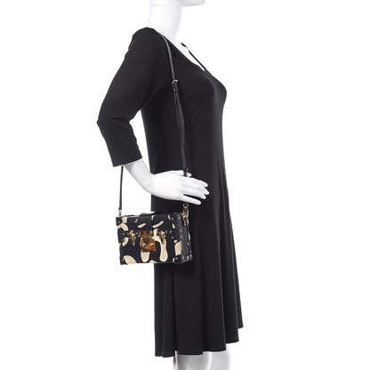 Louis Vuitton Calfskin Petite Malle Black White 2 of 10