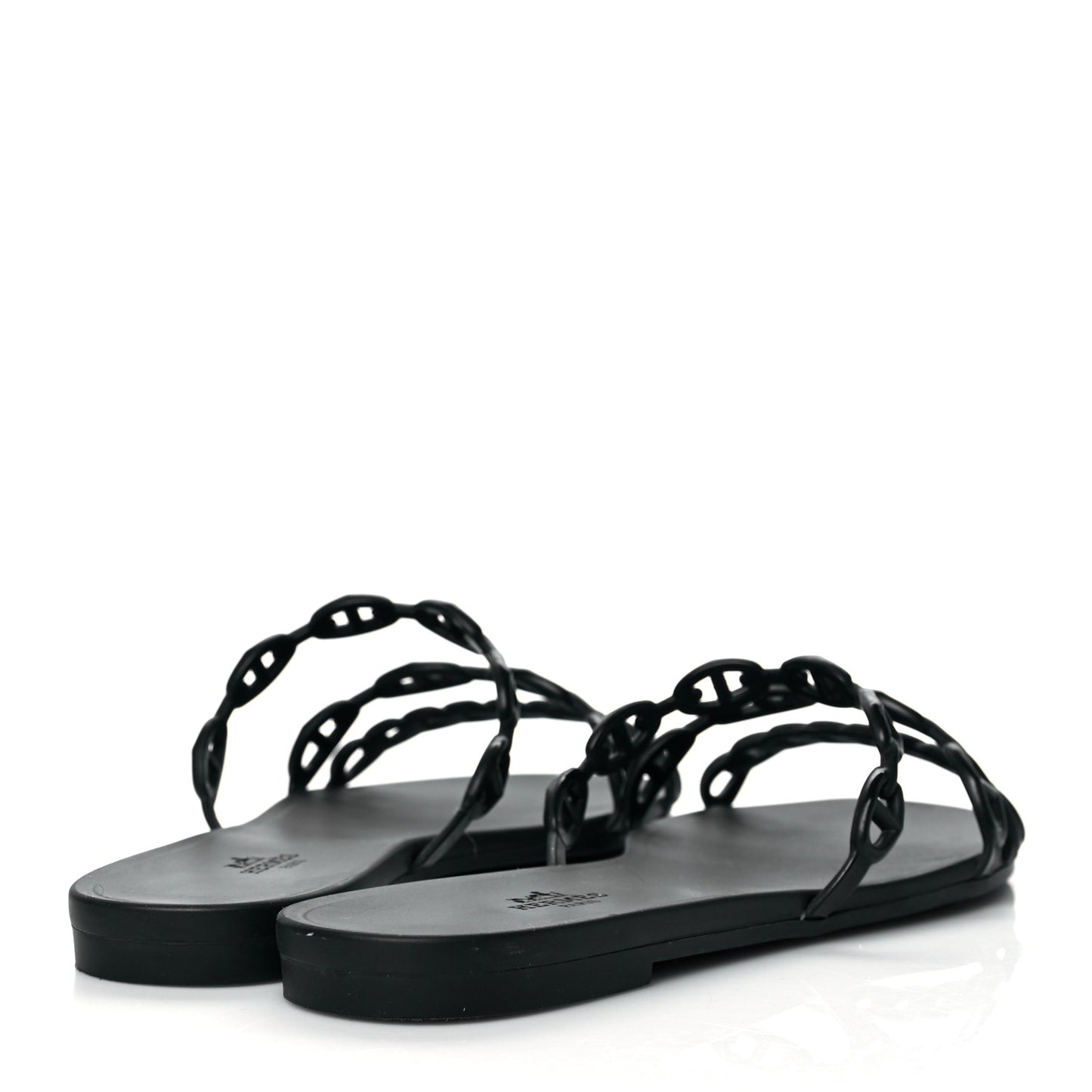 Rubber Chaine d'Ancre Rivage Sandals 41 Black