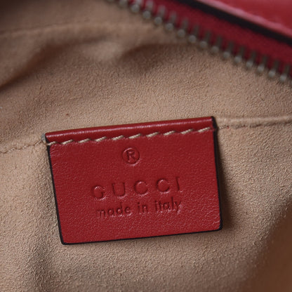 Gucci Calfskin Matelasse Mini GG Marmont Chain Shoulder Bag Hibiscus Red 6 of 10