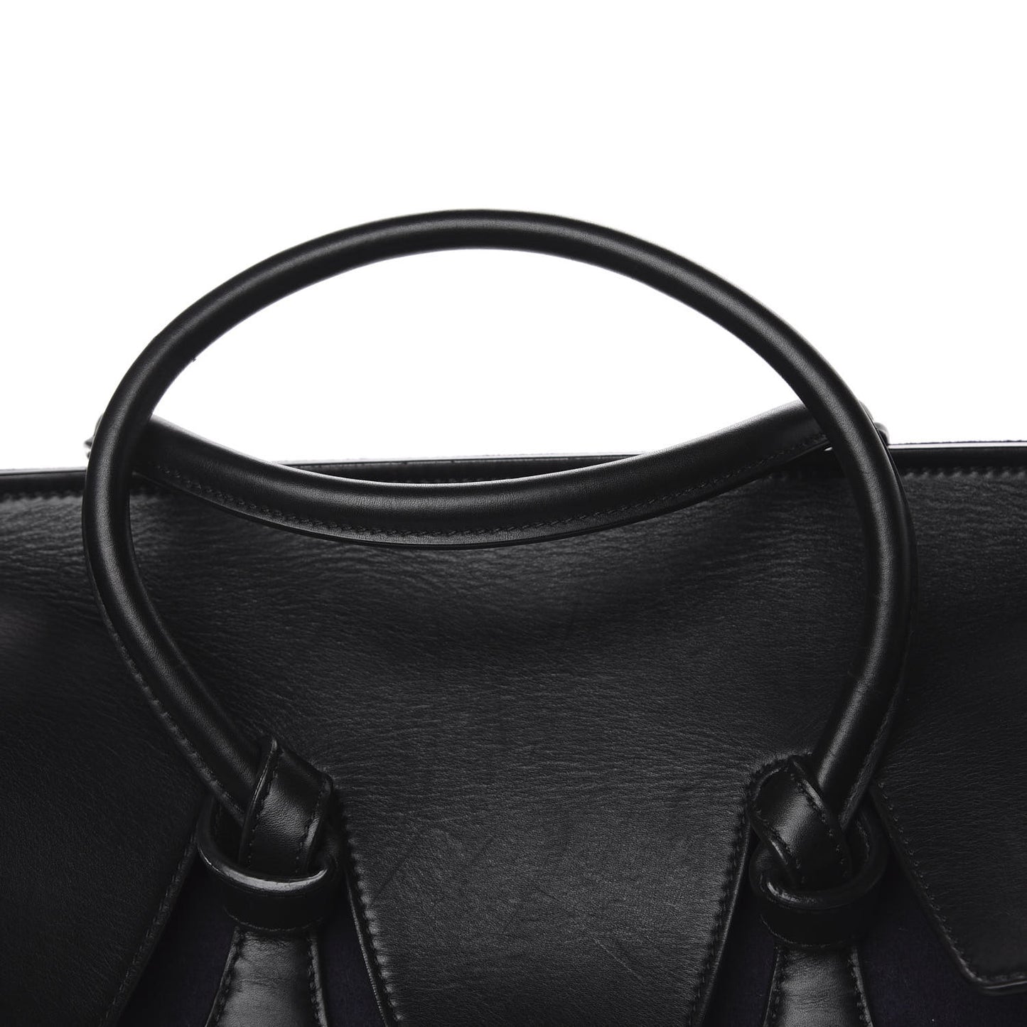 Felt Calfskin Medium Tie Knot Tote Navy