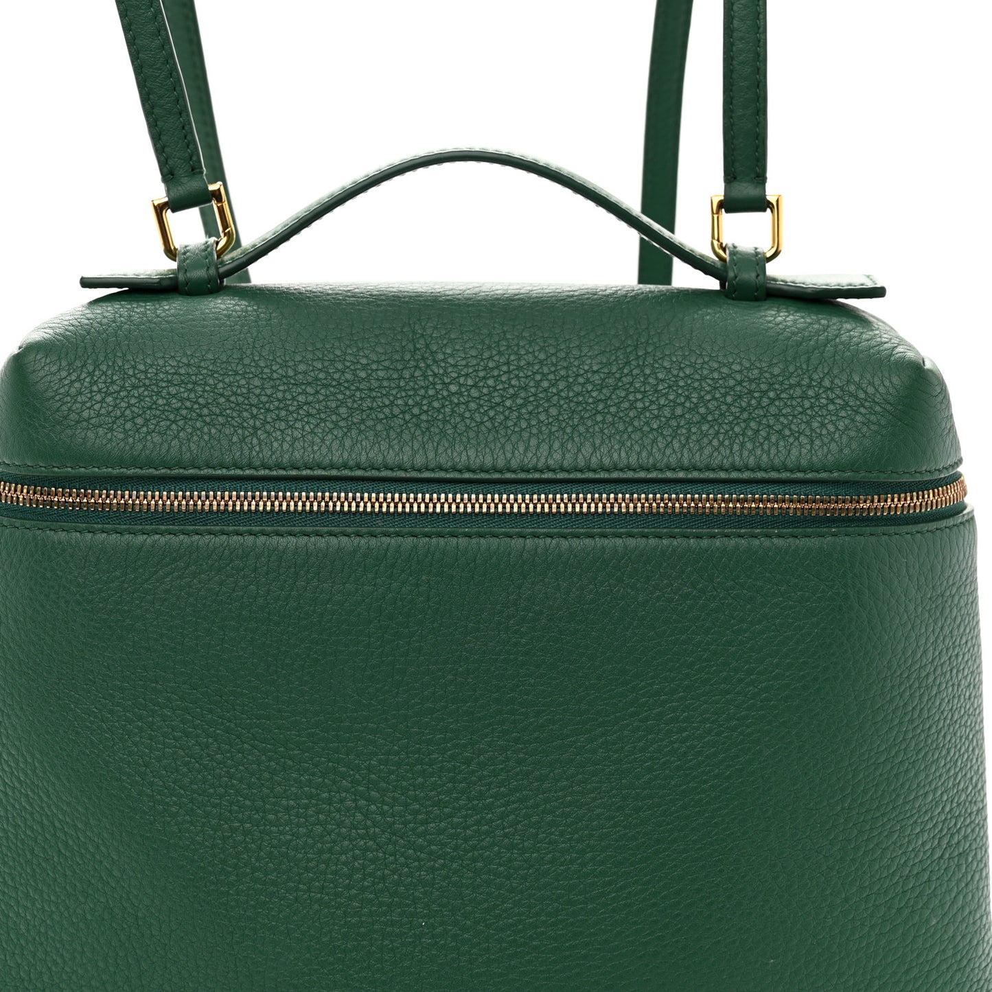 Grained Calfskin L23.5 Extra Pocket Backpack Forest Leaves