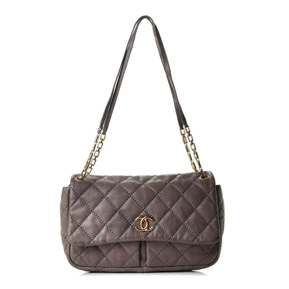Chanel Calfskin Quilted Large Retro Chain Flap Grey 1 of 10