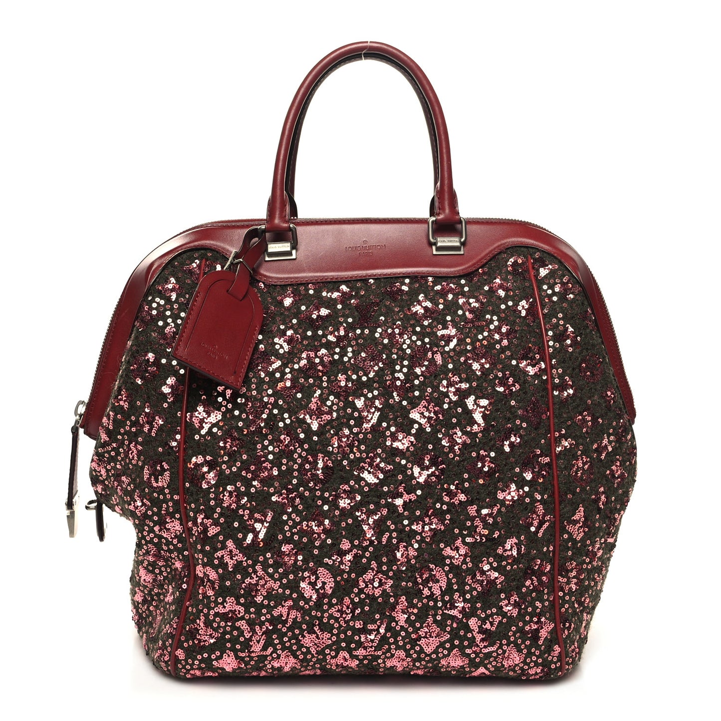 Sequin Monogram Sunshine Express North South Burgundy
