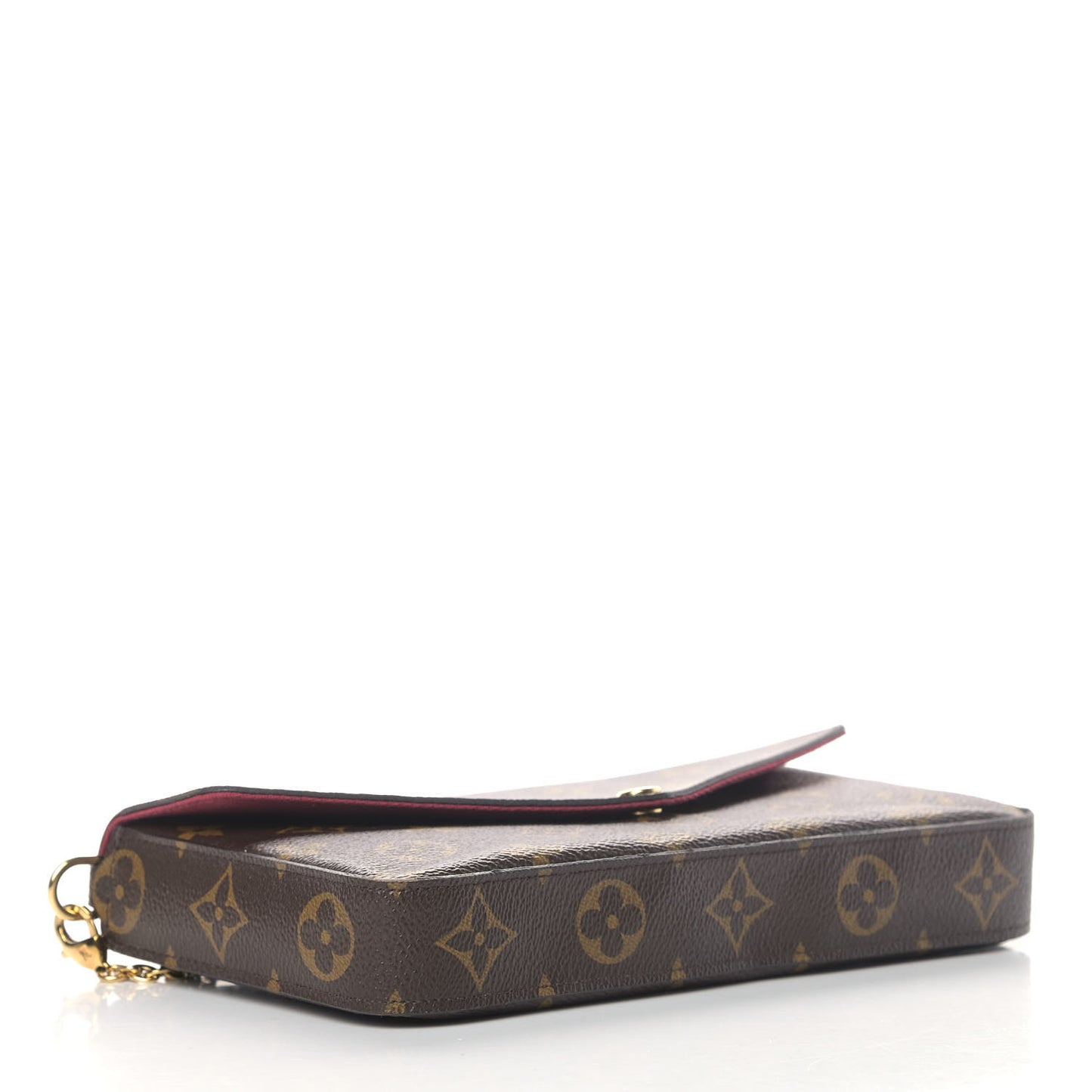 Monogram Pochette Felicie Chain Wallet Fuchsia