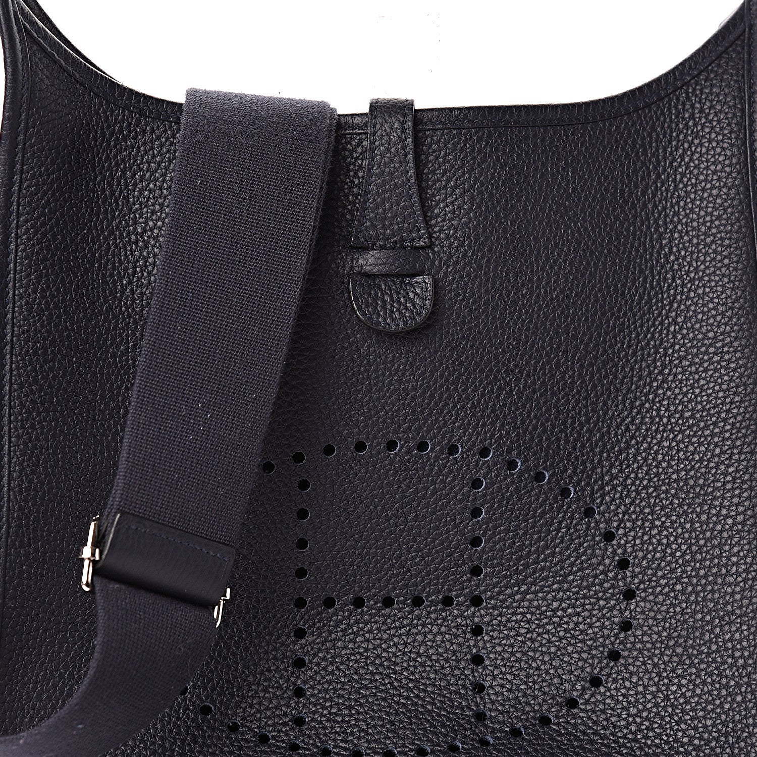 Hermes Taurillon Clemence Evelyne III PM Bleu Nuit 8 of 11