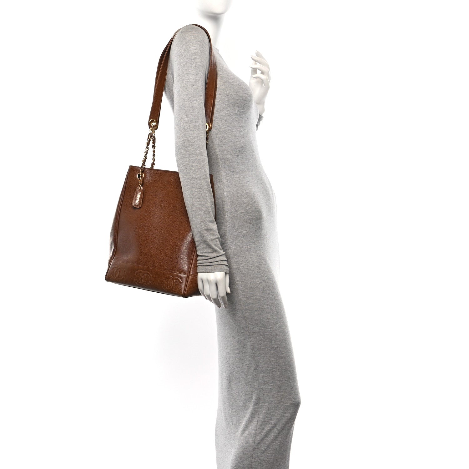 Chanel Caviar CC Shoulder Bag Brown 2 of 11