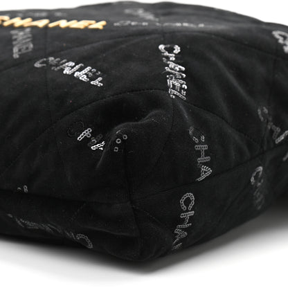 Chanel Velvet Sequin Quilted Chanel 22 Black 11 of 11