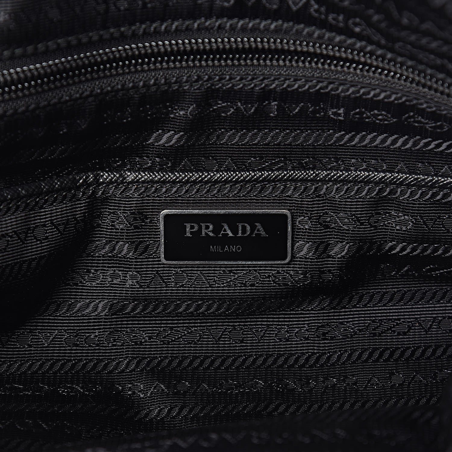 Prada Tessuto Nylon Saffiano Tote Black 6 of 11