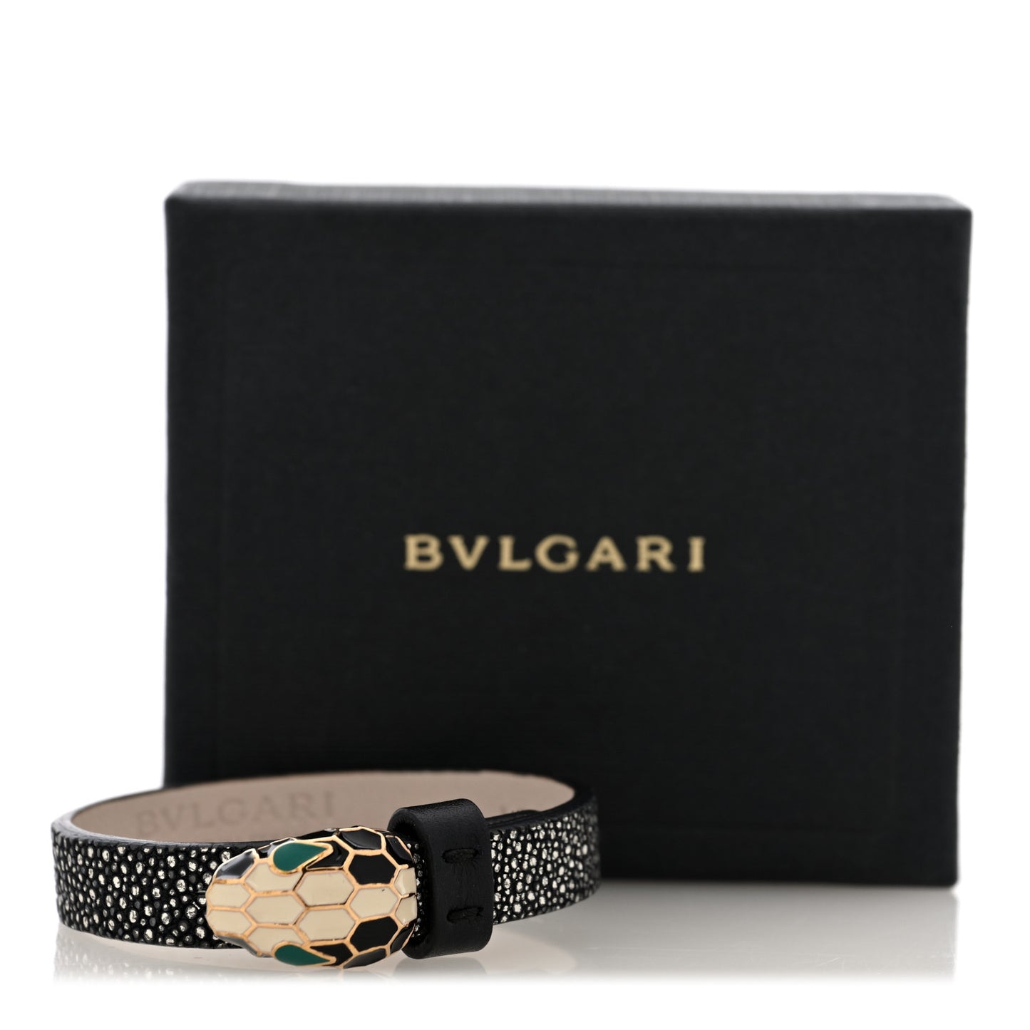 Galuchat Serpenti Forever Bracelet S Black