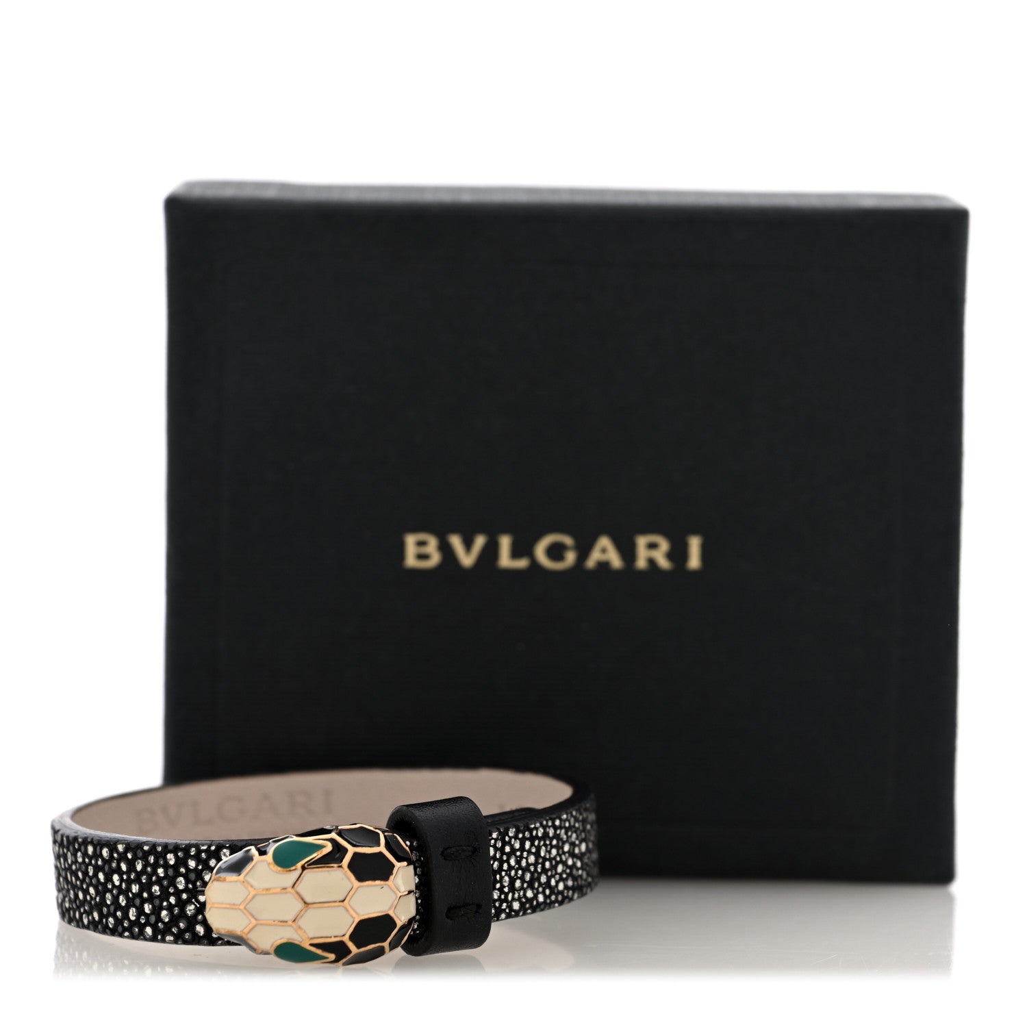 Bulgari Galuchat Serpenti Forever Bracelet S Black 6 of 6