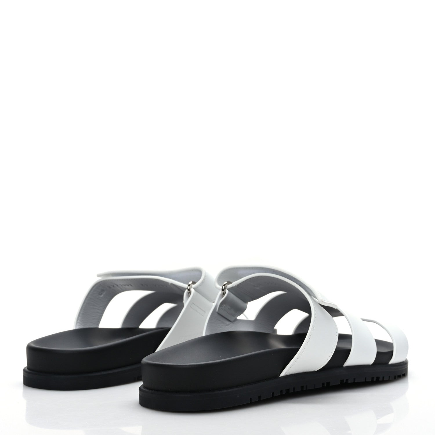 Hermes Calfskin Womens Chypre Sandals 41 White 4 of 8