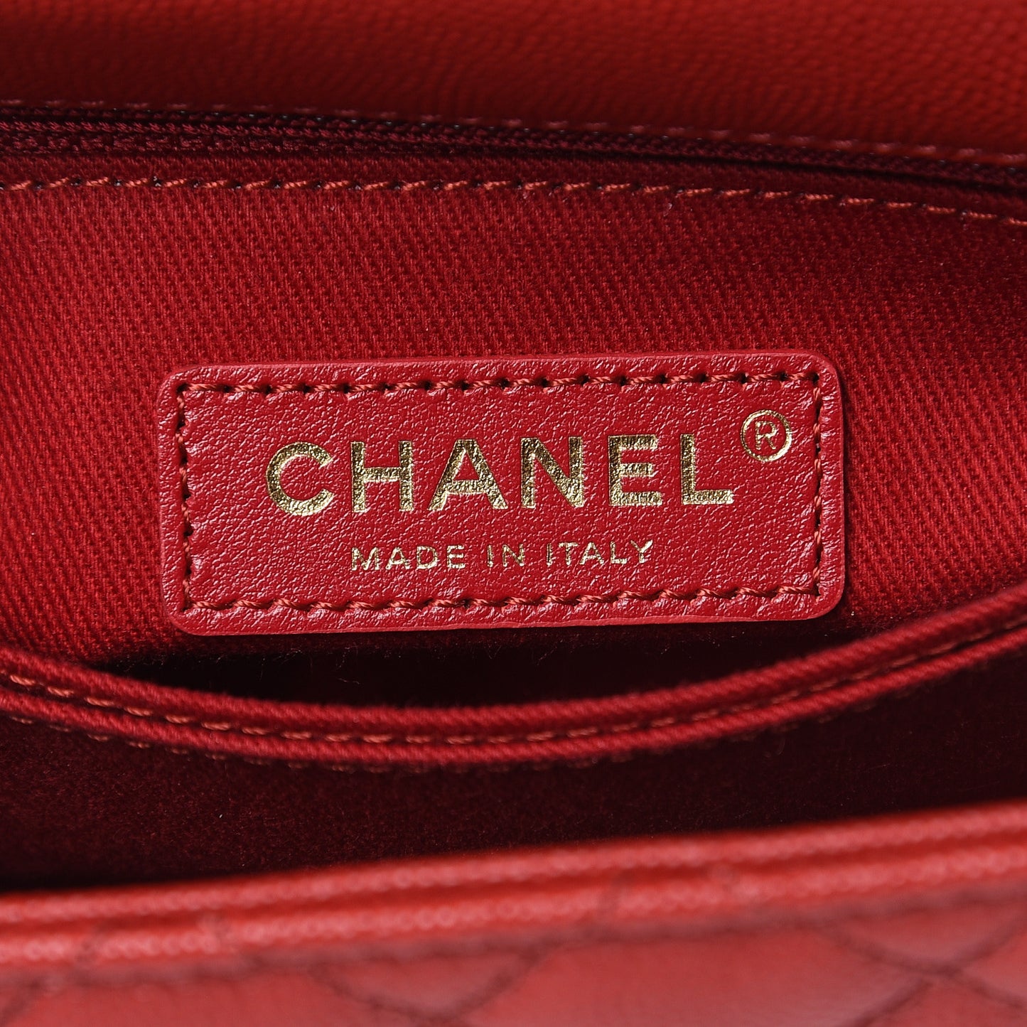 Caviar Lizard Quilted Mini Coco Handle Flap Red