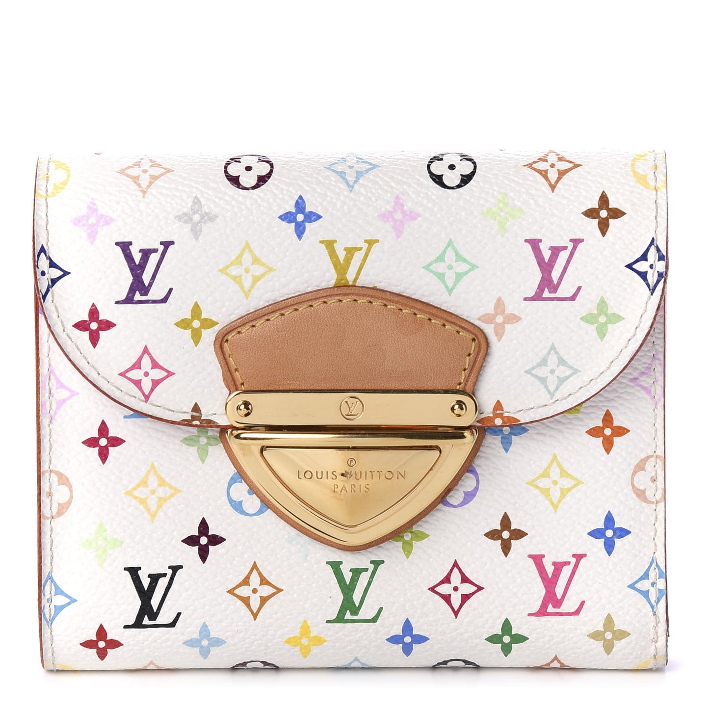 Monogram Multicolor Joey Wallet White Litchi