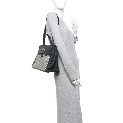 Hermes Swift Toile Riga Lakis Kelly 35 Vert Anglais 2 of 10