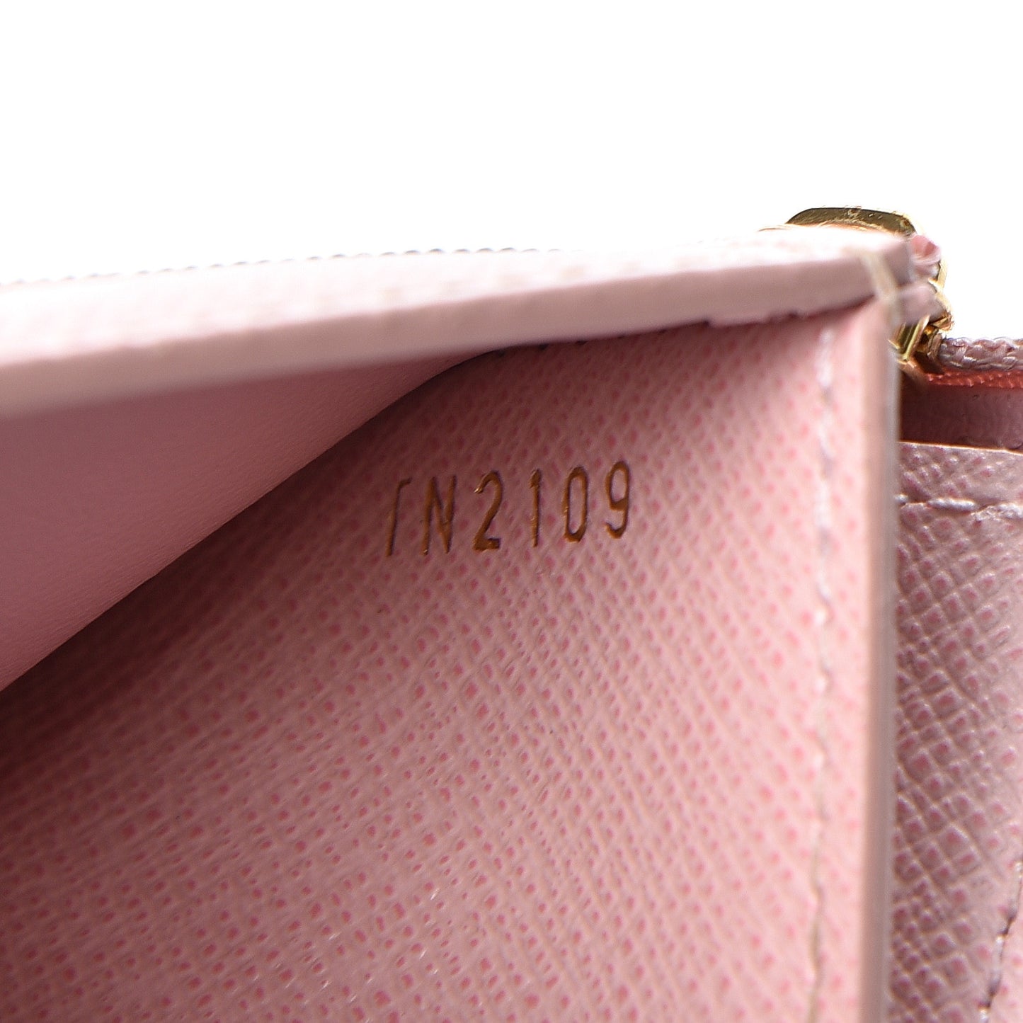 Damier Azur Studded Zoe Wallet Rose Ballerine
