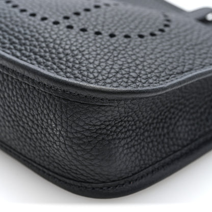 Hermes Taurillon Clemence Amazone Evelyne TPM Black White 10 of 10