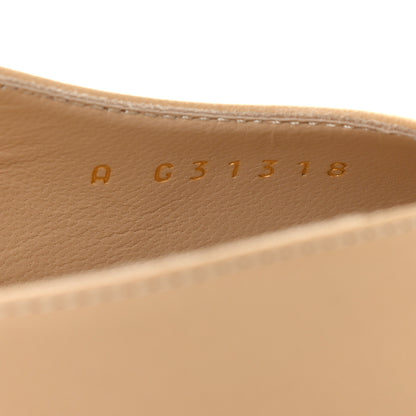 Chanel Goatskin Grosgrain Cap Toe CC Slingback Pumps 38 Beige Black 8 of 8