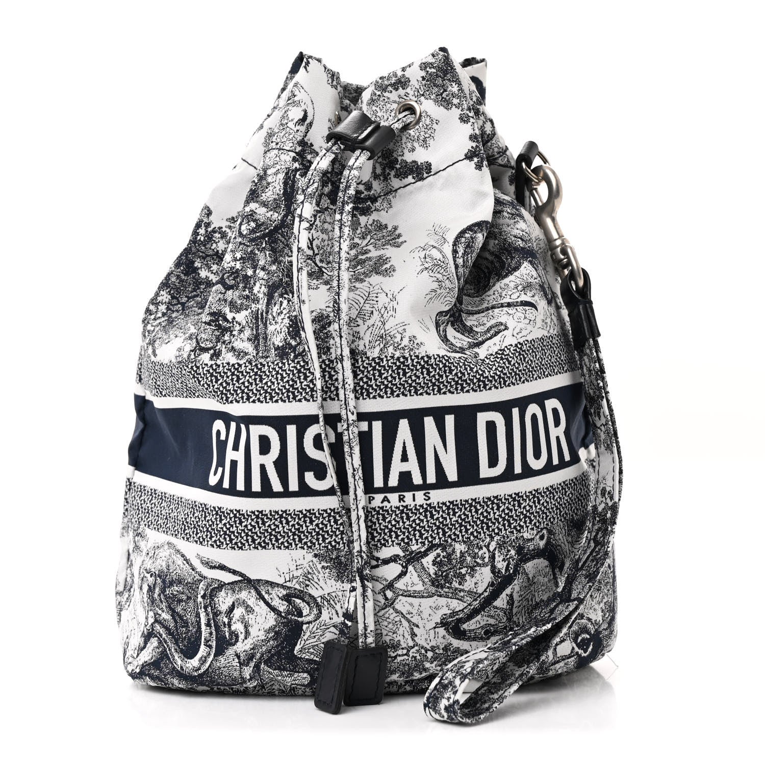 Christian Dior Technical Fabric Embroidered Toile De Jouy Sauvage DiorTravel Pouch Blue 1 of 11